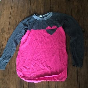 GAP Kids Pink & Grey Long Sleeve Top